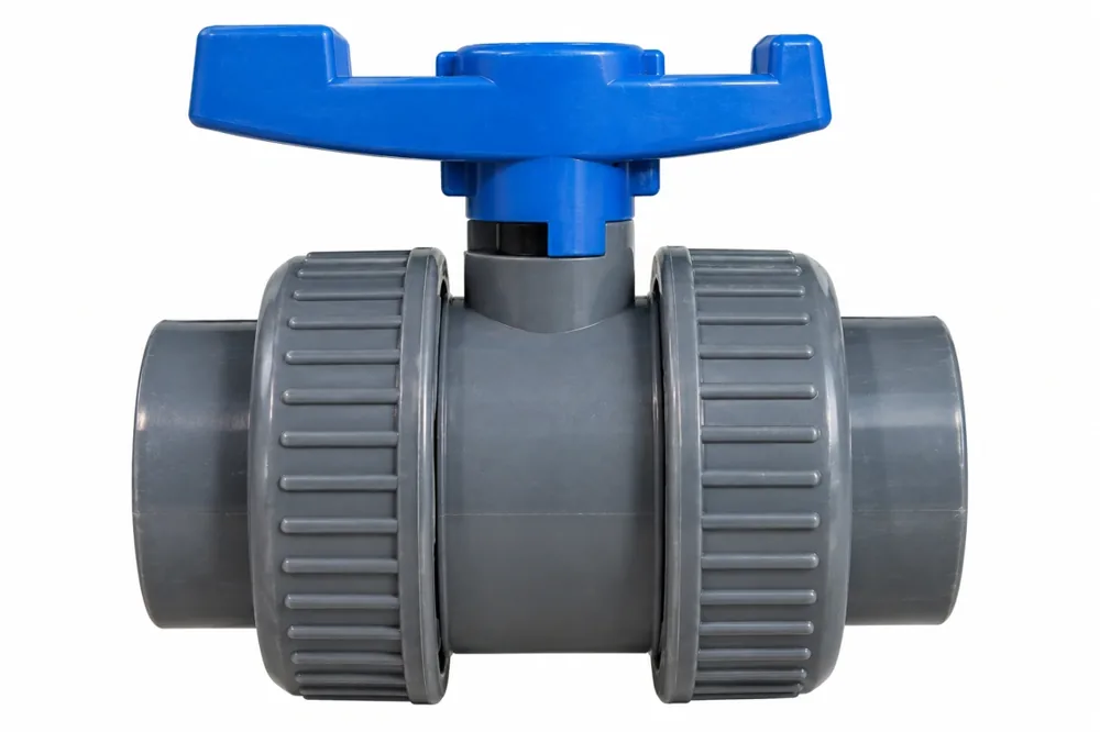 VALVULA BOLA PVC DOBLE UNION SCH80