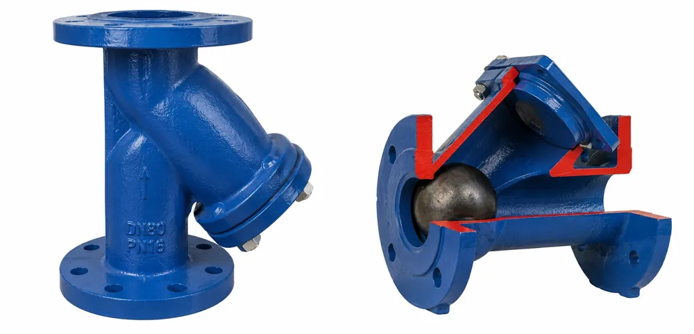 CHECK DE BOLA PARA AGUAS NEGRAS CUERPO HF 150PSI P/BRIDA