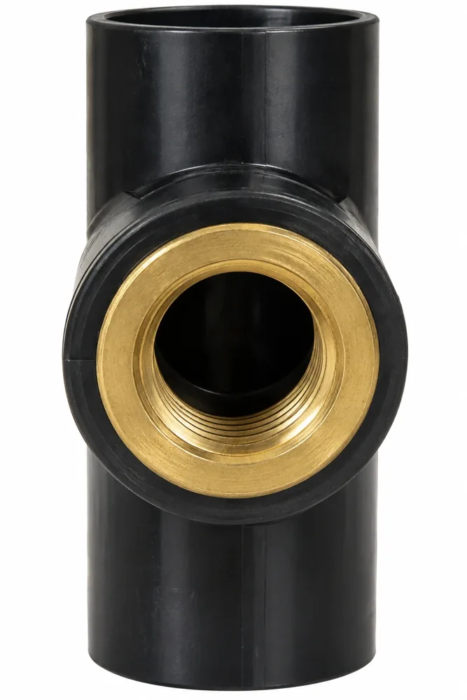 TEE PVC SCH80 INSERTO METALICO ROSCA HEMBRA NPT