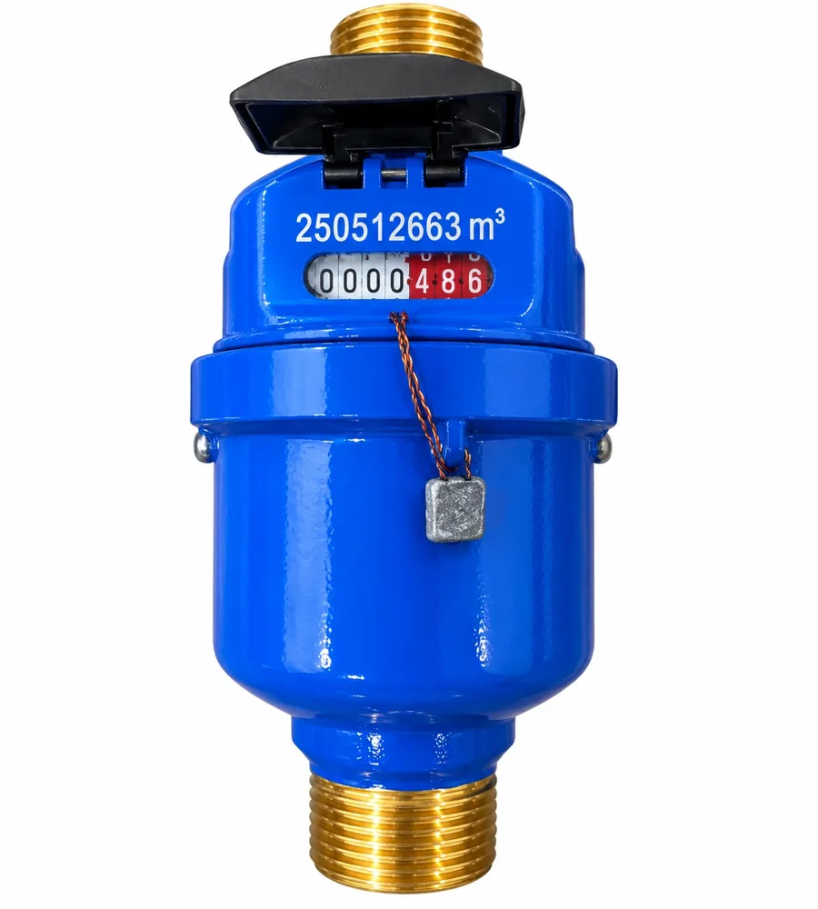 MEDIDOR PARA AGUA BRONCE BAR METER VOLUMETRICO USO VERTICAL Y HORIZONTAL