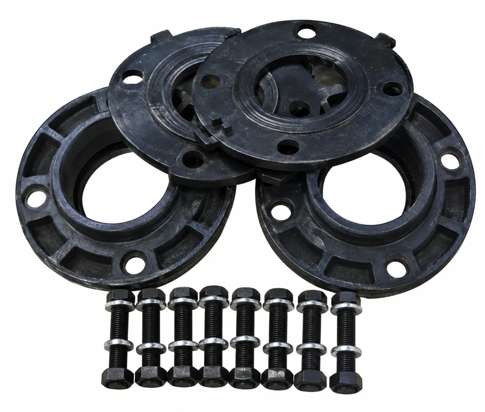 JUEGO EMPAQUE BRIDA PVC, ARANDELAS, TORNILLOS PARA VALVULA COMPLETA